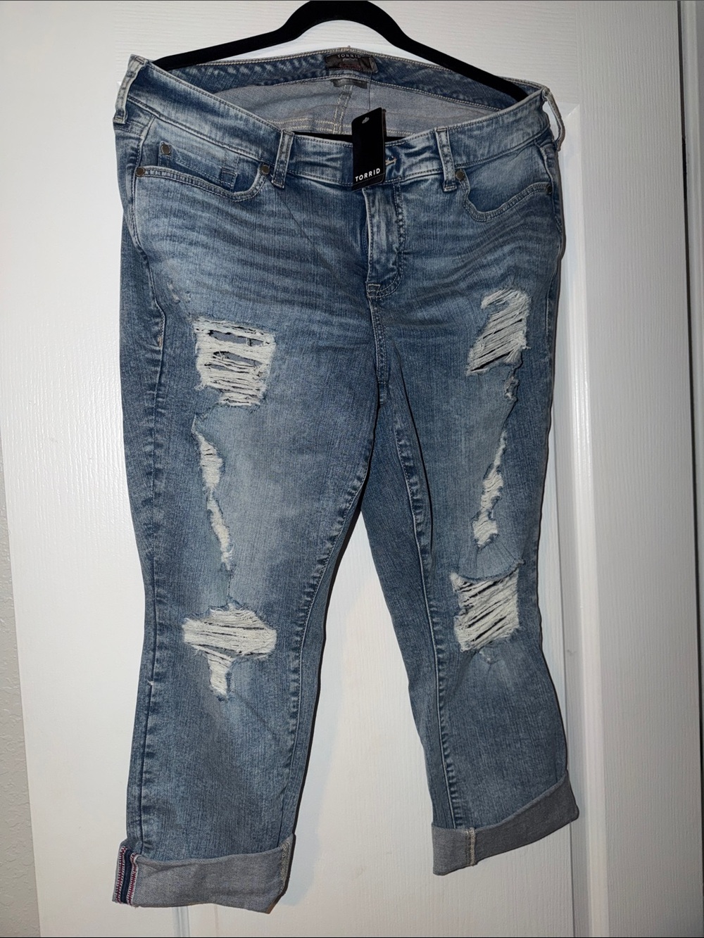 torrid Light Blue Ripped Boyfriend Jeans